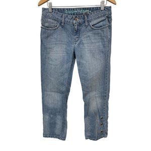 Cruel Denim Abby Eyelet Jeans Womens 28/5 Blue Cotton Blend 5 Pockets